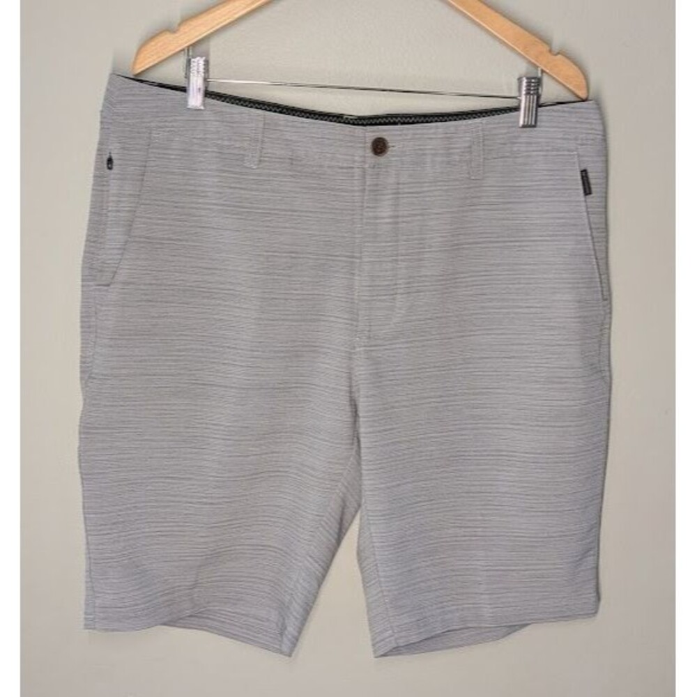 7 Diamonds Kinetic Performance Shorts Men's Size 36 Gray Lightweight Stretch EUC